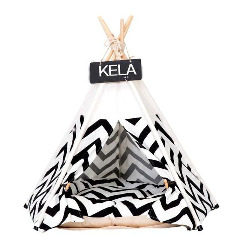 Pet Teepee Tent House with Thick Cushion - 6 Colors