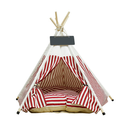 Pet Teepee Tent House with Thick Cushion - 6 Colors