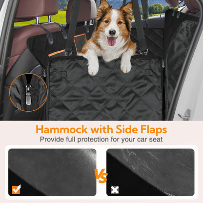 "Ultimate Doggy Throne: Waterproof Hammock with a View, Scratch-Proof Seat Protector for Furry Co-Pilots on Wheels!"