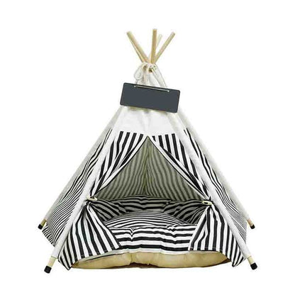 Pet Teepee Tent House with Thick Cushion - 6 Colors