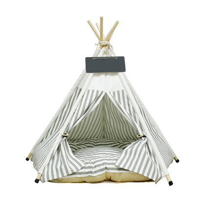 Pet Teepee Tent House with Thick Cushion - 6 Colors