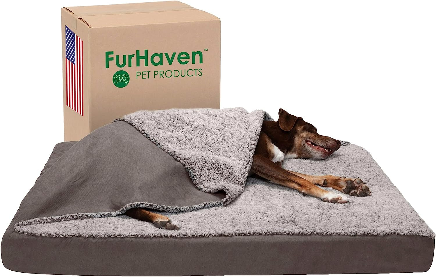 Large Dog Cooling Gel Bed with Washable Cover & Blanket