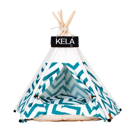 Pet Teepee Tent House with Thick Cushion - 6 Colors