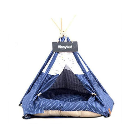 Pet Teepee Tent House with Thick Cushion - 6 Colors